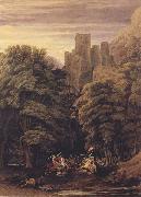 William Turner of Oxford A Scene in the vicinity of a Baronial Residence in the reign of Stephen (mk47) oil painting artist